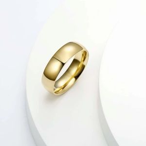 Stainless Steel Gold Toned Ring Band UNISEX